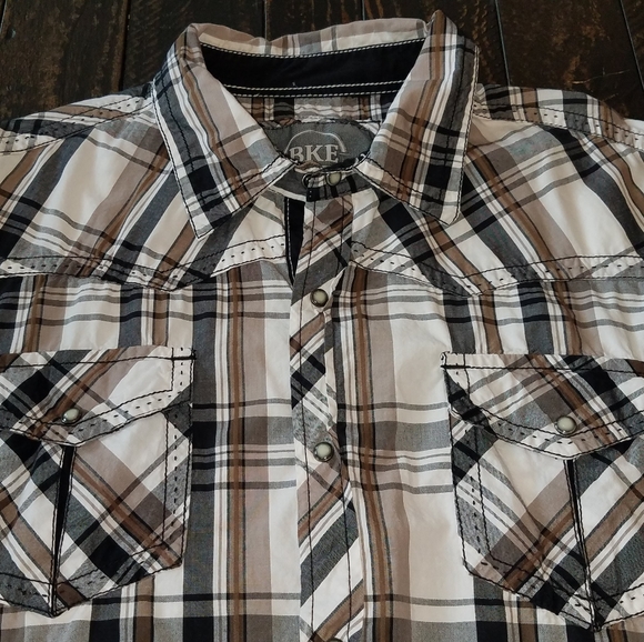 Bke Button Down Shirt Athletic Fit XXL - Picture 6 of 6